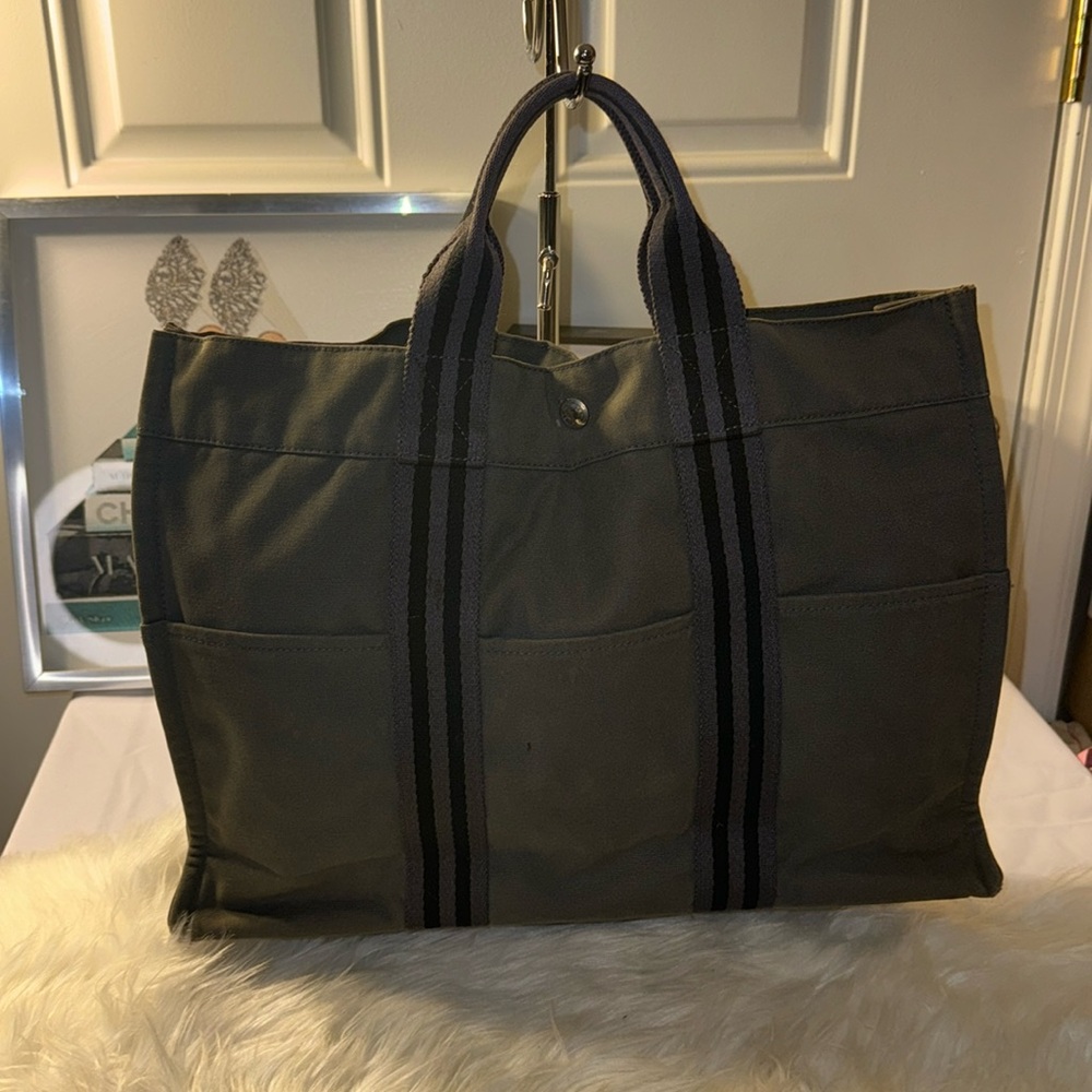 Hermes Toile Fourre-Tout MM tote GUC - Picture 2 of 13